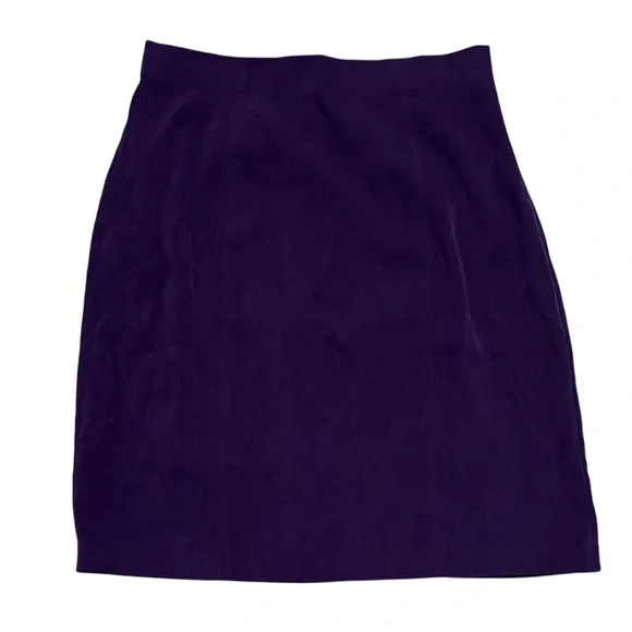 Vintage Norton McNaughton Skirt Dark Purple Size 12 - Picture 5 of 12